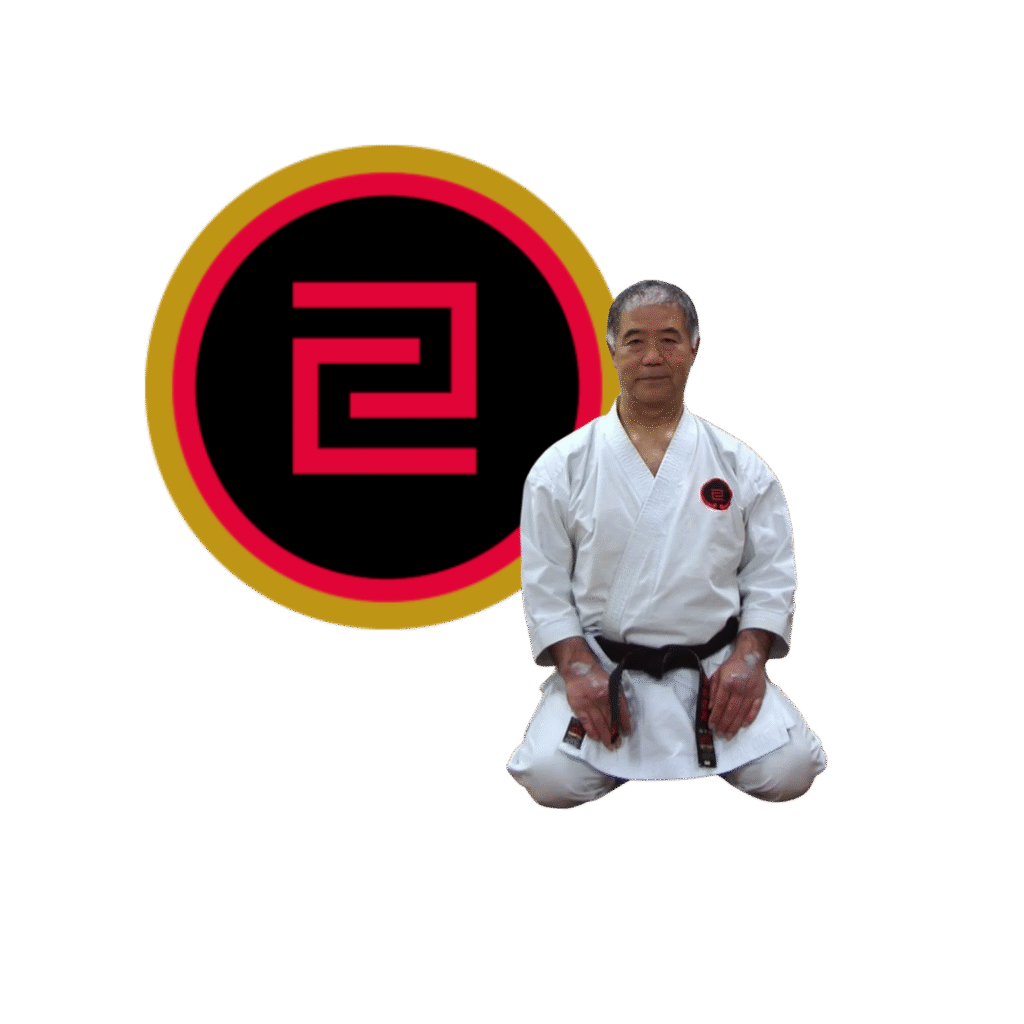 Portrét Senseia Moria Higaonnu, významnej osobnosti Goju-Ryu karate v organizáci TOGKF